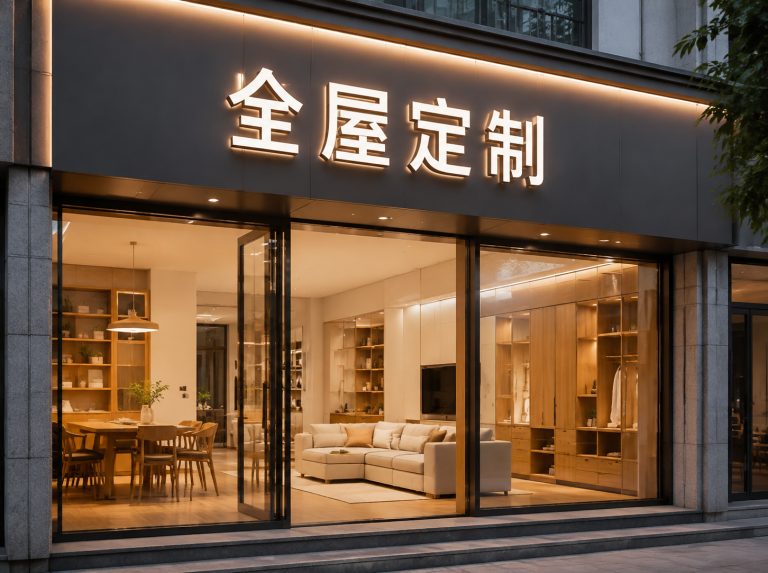 五通桥区家具门店LED发光字招牌